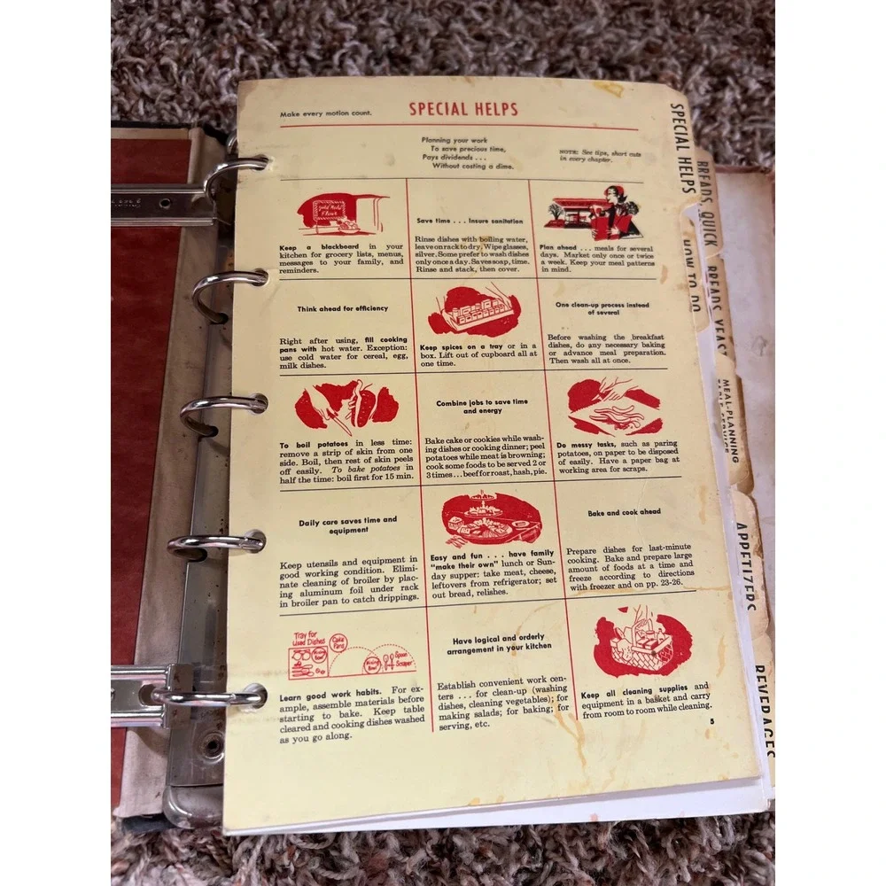 Betty Crocker's Picture Cook Book Revised and Enlarged Vintage 5-Ring Binder